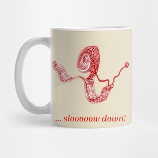 Metal snail in red Mug